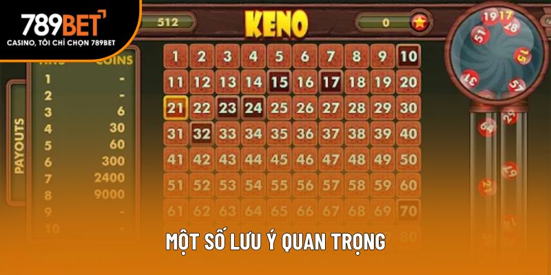 Một số lưu ý quan trọng